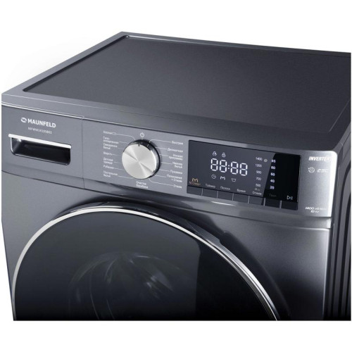 Стиральная машина Maunfeld MFWM1410SB02 класс: A+++ загр.фронтальная макс.:10кг темно-серебристый инвертер