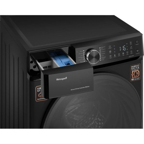 Стиральная машина Weissgauff WM 59411 Direct Drive Inverter Steam Matt Black класс: A+++ загр.фронтальная макс.:11кг черный