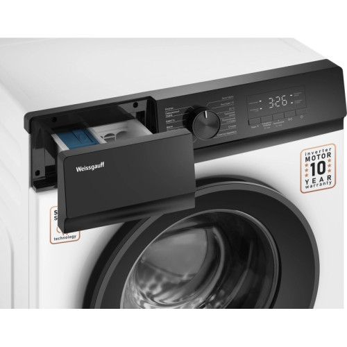 Стиральная машина Weissgauff WM 39107 Inverter Steam класс: A++ загр.фронтальная макс.:7кг белый инвертор