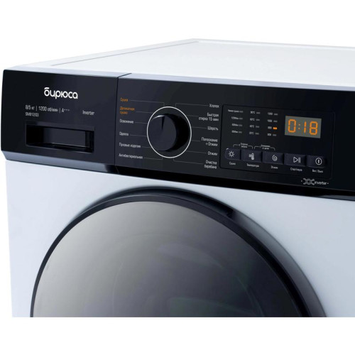 Стиральная машина Бирюса WMD-SM812/03 класс: A+++ загр.фронтальная макс.:8кг (с сушкой) белый инвертер