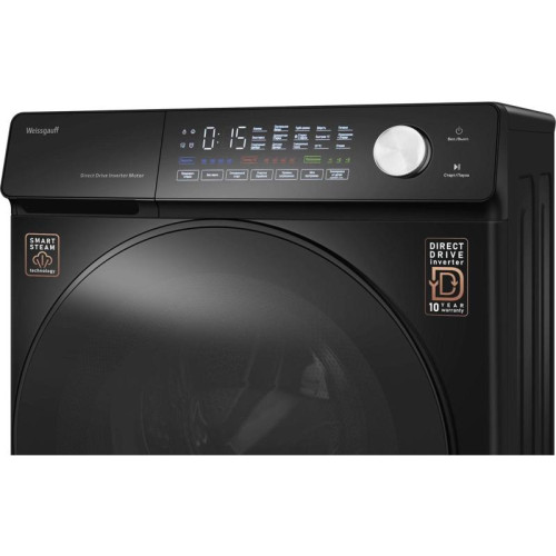 Стиральная машина Weissgauff WM 45126 Steam Direct Drive класс: A+++ загр.фронтальная макс.:6кг черный инвертер