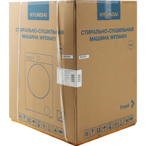 Стиральная машина Hyundai WFD8401 класс: B загр.фронтальная макс.:8кг (с сушкой) темно-серый инвертер