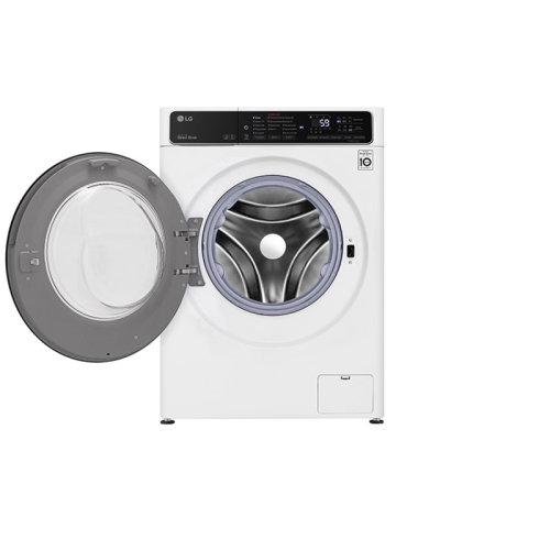 Стиральная машина LG/ Стиральная машина LG, отдельностоящая, ВхШхГ 850х600х455 мм, загрузка 7 кг, 1200 об/мин, LED дисплей, технология AI DD, дозагрузка белья, пар, инверторный мотор с прямым приводом, отсрочка старта, энергоэффективность А, цвет белый