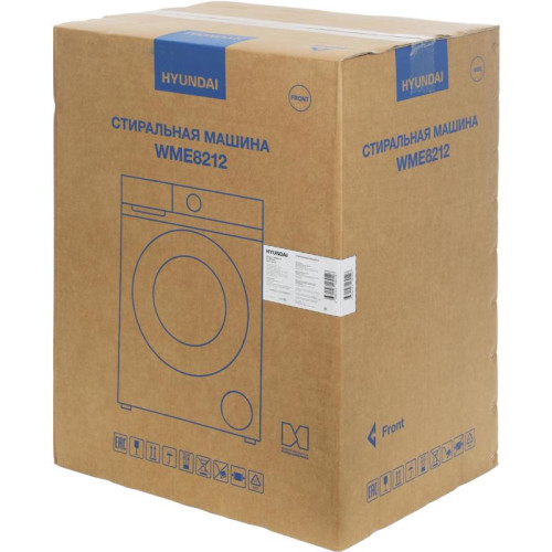 Стиральная машина Hyundai WME8212 класс: A загр.фронтальная макс.:8кг белый инвертер
