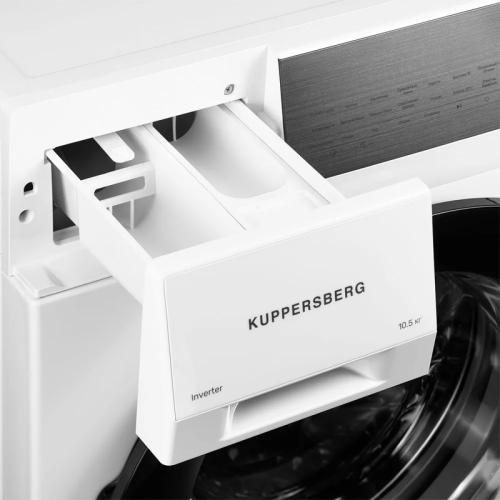 Стиральная машина KUPPERSBERG WM 610 W High-Tech, загрузка 10.5 кг, 14 программ, 1400 об/мин. сенсорное/механическое управление, инверторный двигатель, функция пара, отложенный старт, самодиагностика, блокировка от детей, энергоэффективность А+++, цвет б Стиральная машина KUPPERSBERG WM 610 W High-Tech, загрузка 10.5 кг, 14 программ, 1400 об/мин. сенсорное/механическое управление, инверторный двигатель, функция пара, отложенный старт, самодиагностика, блокировка от детей, энергоэффективность А+++, цвет б