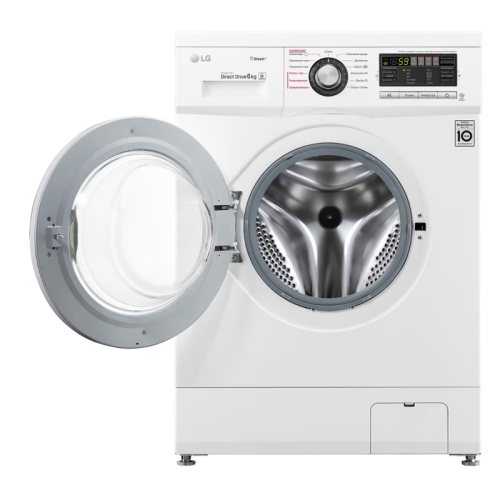 Стиральная машина LG F12M7NDS1 класс: A загр.фронтальная макс.:6кг белый инвертор