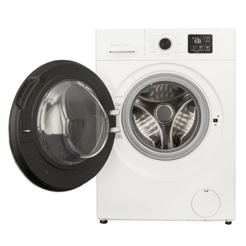 Отдельностоящая стиральная машина EVELUX, загрузка 10 кг, 1200 об/мин, электронное управление, дисплей, 