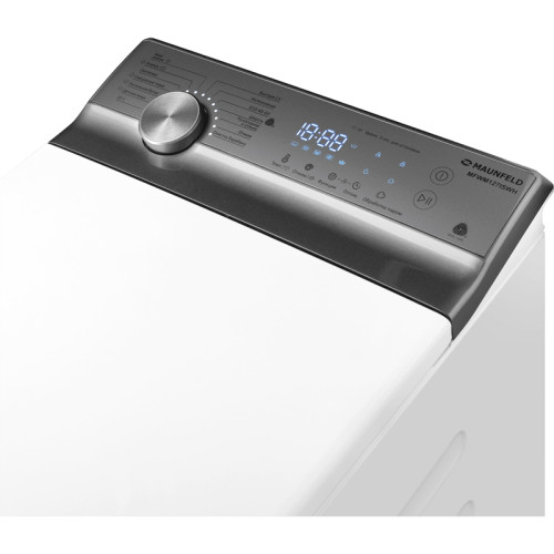 Стиральная машина Maunfeld MFWM127ISWH  с вертикальной загрузкой, Габариты (В х Ш х Г), см 87.5 х 40 х 63, 7 кг, 1200 об/мин, инверторный мотор, пар, белый