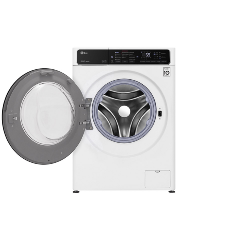 Стиральная машина LG/ Стиральная машина LG, отдельностоящая, ВхШхГ 850х600х455 мм, загрузка 7 кг, 1200 об/мин, LED дисплей, технология AI DD, дозагрузка белья, пар, инверторный мотор с прямым приводом, отсрочка старта, энергоэффективность А, цвет белый