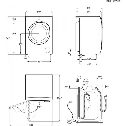 Стиральная машина Electrolux EW8F4482E пан.англ. загр.фронтальная макс.:8кг белый