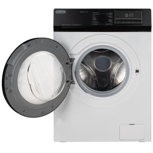 Стиральная машина Delonghi/ Стиральная машина Delonghi, глубина 47 см, 1000 об/мин, загрузка 7 кг, 16 программ, инверторный BLDC мотор, LED дисплей, электронное управление, отсрочка запуска, пар, дозагрузка белья, очистка барабана, энергоэффективность А++