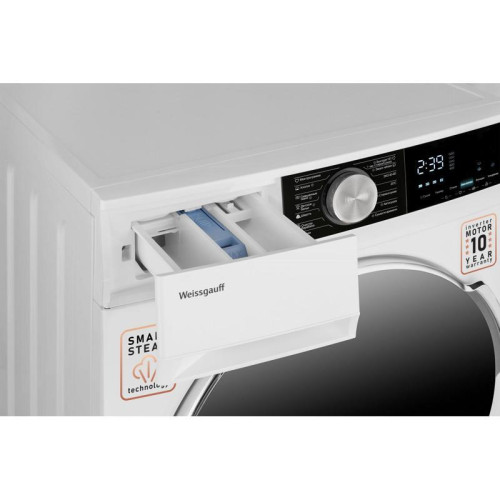 Стиральная машина Weissgauff Premium WMD 47148 DC Inverter Steam класс: A загр.фронтальная макс.:8кг (с сушкой) белый инвертер