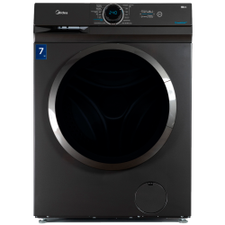 Стиральная машина MIDEA/ Стиральная машина MIDEA, узкая, фронтальная, электронное управление, дисплей, HealthGuard, максимальная загрузка 7 кг, 15 программ, скорость отжима 1200 об/мин, энергоэффективность А++, цвет темное серебро