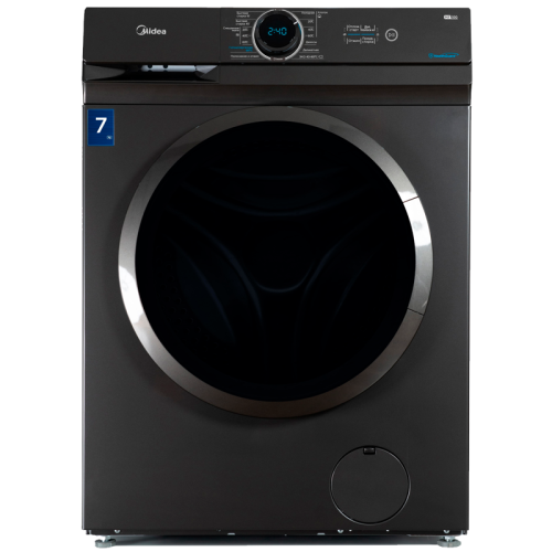 Стиральная машина MIDEA/ Стиральная машина MIDEA, узкая, фронтальная, электронное управление, дисплей, HealthGuard, максимальная загрузка 7 кг, 15 программ, скорость отжима 1200 об/мин, энергоэффективность А++, цвет темное серебро