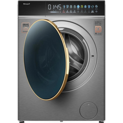 Стиральная машина Weissgauff WMD 58411 Direct Drive Inverter Premium Steam Stee загр.фронтальная макс.:11кг (с сушкой) нержавеющая сталь