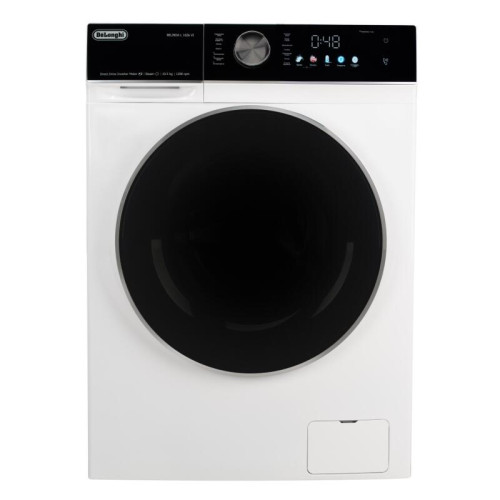 Стиральная машина Delonghi/ Стиральная машина Delonghi, глубина 62.8 см, 1200 об/мин, загрузка 10.5 кг, 14 программ, инверторный (Direct Drive inverter Motor) мотор с прямым приводом, LED дисплей, электронное управление, отсрочка запуска, пар, дозагрузка 
