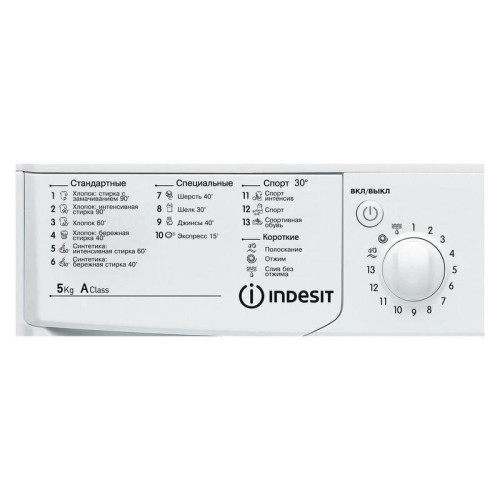 Стиральная машина Indesit IWSC 5105 CIS класс: A загр.фронтальная макс.:5кг белый