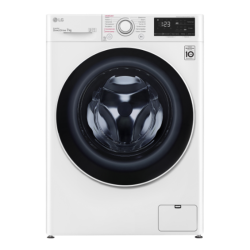 Стиральная машина LG/ Стиральная машина LG, отдельностоящая, ВхШхГ 850х600х455 мм, загрузка 7 кг, 1200 об/мин, LED дисплей, технология AI DD, дозагрузка белья, пар, инверторный мотор с прямым приводом, отсрочка старта, энергоэффективность А, цвет белый