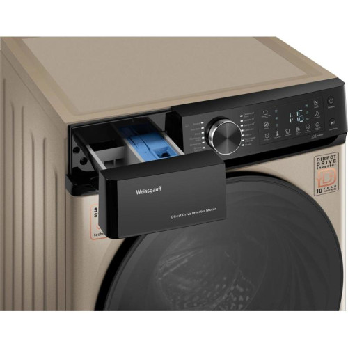 Стиральная машина Weissgauff WM 59411 Direct Drive Inverter Steam Champagne класс: A+++ загр.фронтальная макс.:11кг золотистый инвертор