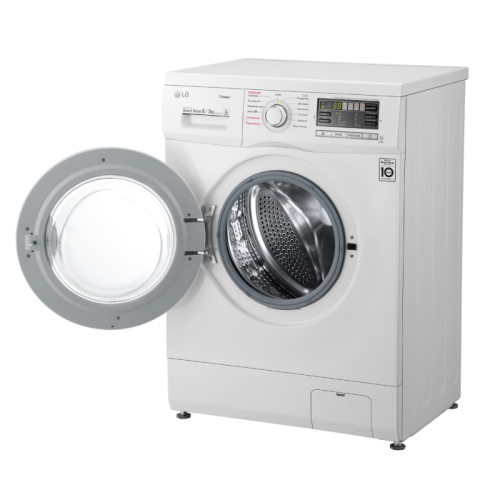 Стиральная машина LG F1296CDS0X класс: B загр.фронтальная макс.:6кг (с сушкой) белый инвертор