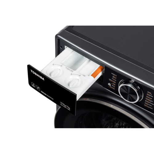Стиральная машина Toshiba/ Стиральная машина Toshiba, ВхШхГ 850х595х580 мм, 10 кг, 12 программ, 1400 об/мин, инверторный мотор, технологии UltraFineBubbles, Great Waves, CycloneMix, очистка люка Door Spray, электронное управление (Touch-панель + программа