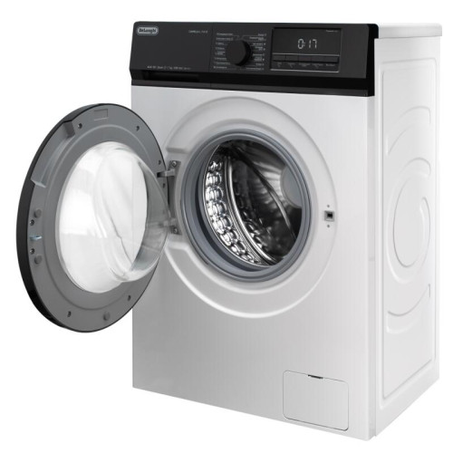 Стиральная машина Delonghi/ Стиральная машина Delonghi, глубина 47 см, 1000 об/мин, загрузка 7 кг, 16 программ, инверторный BLDC мотор, LED дисплей, электронное управление, отсрочка запуска, пар, дозагрузка белья, очистка барабана, энергоэффективность А++