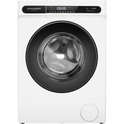 Стиральная машина Maunfeld MFWM148WH01  узкая, фронтальная загрузка, 84.7х45.5х60 см, 10 режимов, загрузка 8 кг, 1400 об.мин, сенсорное управление, защита от детей, дисплей, отсрочка старта, индикация этапов, энергоэффективность А+++, белый цвет