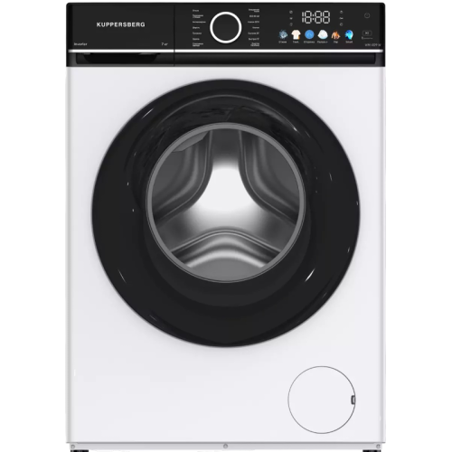Стиральная машина Kuppersberg/ Стиральная машина Kuppersberg, High-Tech, ВхШхГ 85х60х41 см, загрузка 6 кг, 1200 об/мин, 14 программ, инверторный двигатель, пар, отложенный старт, комбинированное управление, цветной дисплей, энергоэффективность А, цвет бел