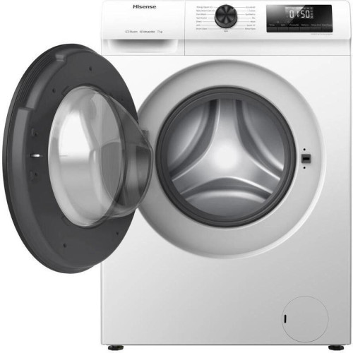 Стиральная машина Hisense WFQP7012VM класс: A-30% загр.фронтальная макс.:7кг белый инвертор Стиральная машина Hisense WFQP7012VM класс: A-30% загр.фронтальная макс.:7кг белый инвертор