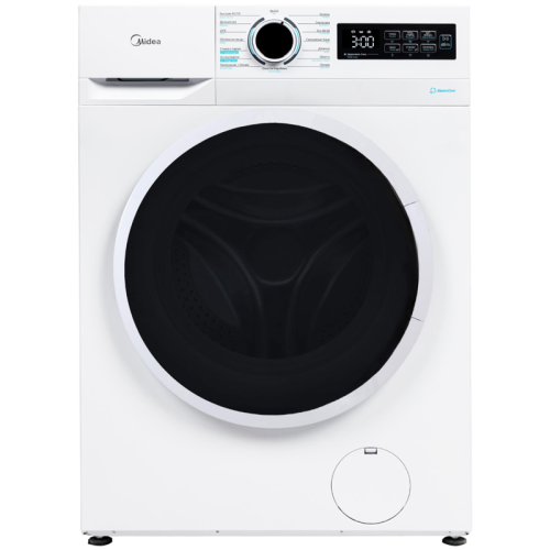 Стиральная машина MIDEA/ Стиральная машина MIDEA, узкая, фронтальная, загрузка 7 кг, 15 программ, 1200 об/мин, стирка с паром, антиаллергенная стирка, предварительная стирка, дополнительное полоскание, режим 
