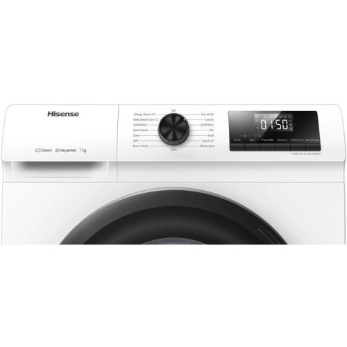 Стиральная машина Hisense WFQP7012VM класс: A-30% загр.фронтальная макс.:7кг белый инвертор Стиральная машина Hisense WFQP7012VM класс: A-30% загр.фронтальная макс.:7кг белый инвертор