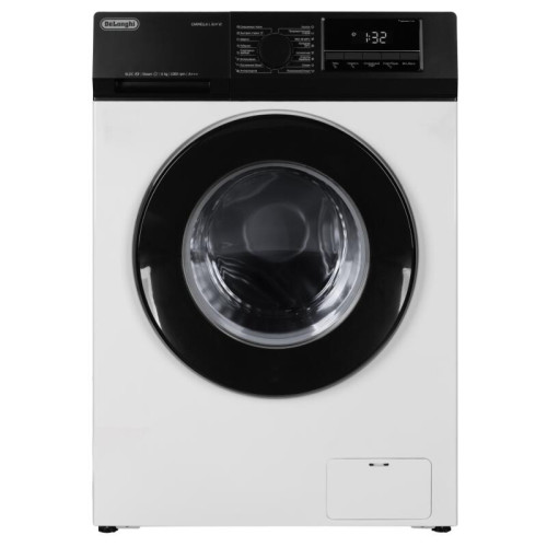 Стиральная машина Delonghi/ Стиральная машина Delonghi, глубина 45 см, 1000 об/мин, загрузка 6 кг, 16 программ, инверторный BLDC мотор, LED дисплей, электронное управление, отсрочка запуска, пар, дозагрузка белья, очистка барабана, энергоэффективность А++