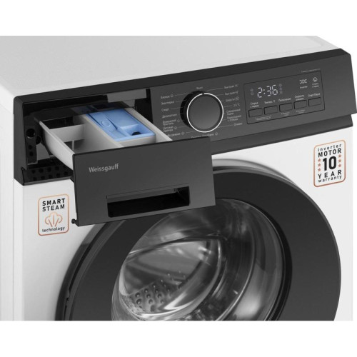 Стиральная машина Weissgauff WM 601411 Inverter Steam класс: A+++ загр.фронтальная макс.:11кг белый