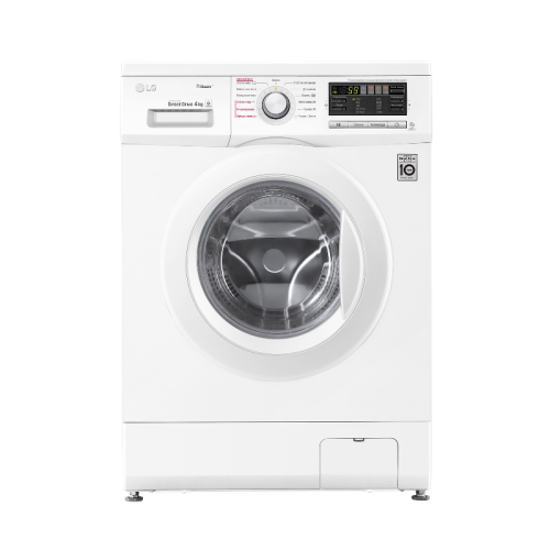 Стиральная машина LG/ Стиральная машина LG, отдельностоящая, ВхШхГ 850х600х360 мм, загрузка 4 кг, 1000 об/мин, LED дисплей, инверторный мотор с прямым приводом, пар, отсрочка старта, энергоэффективность А, цвет белый