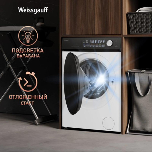 Стиральная машина Weissgauff WM 45127 Steam Direct Drive класс: A+++ загр.фронтальная макс.:7кг белый инвертер