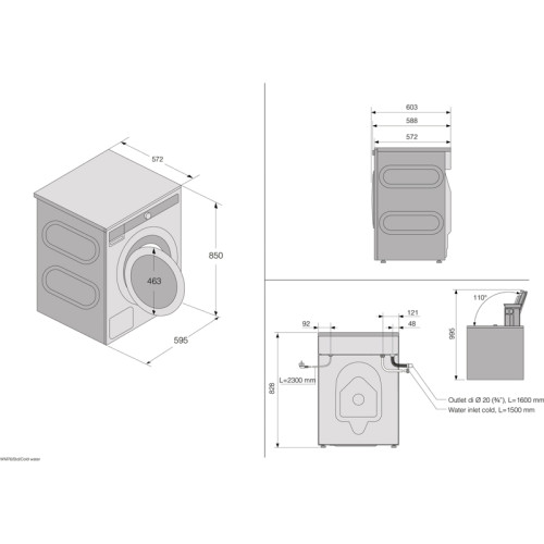 Стиральная машина ASKO/ Арт. 745812 ; Стиральная машина ASKO, Logic, загрузка 9 кг, 1600 об/мин, 16 программ, система автоматического дозирования МС, 3 режима стирки, спец. опции (малая загрузка, дезинфекция), монохромный дисплей, подсветка барабана, мото
