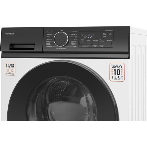 Стиральная машина Weissgauff WM 601411 Inverter Steam класс: A+++ загр.фронтальная макс.:11кг белый