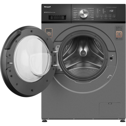 Стиральная машина Weissgauff WM 45127 Direct Drive Inverter Steam Deep класс: A+++ загр.фронтальная макс.:7кг темно-серый инвертор