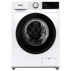 Стиральная машина с паром KORTING KWM 55IS1414  отдельностоящая, глубина 55 см, инверторный мотор, загрузка 10 кг, 1400 об/мин, сенсорное управление, LED дисплей, 15 программ, отложенный старт, контроль баланса барабана, энергоэффективность А+++, уровень 
