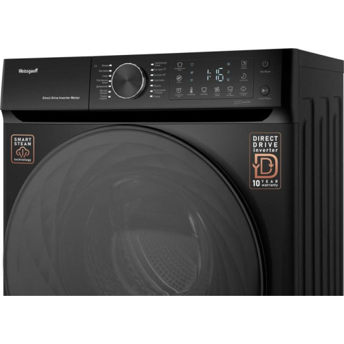 Стиральная машина Weissgauff WM 59411 Direct Drive Inverter Steam Matt Black класс: A+++ загр.фронтальная макс.:11кг черный