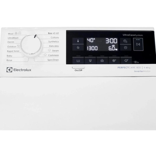 Стиральная машина Electrolux EW8TN3362E пан.англ. класс: A загр.вертикальная макс.:6кг белый