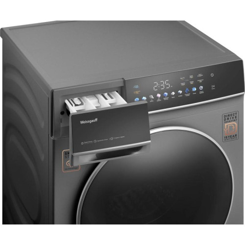 Стиральная машина Weissgauff WMD 62210 Direct Drive Touch Inverter Steam класс: B загр.фронтальная макс.:10.5кг (с сушкой) серый инвертор