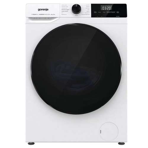Стиральная машина с сушкой Gorenje/ Стиральная машина с сушкой Gorenje, глубина 51 см, загрузка при стирке 8 кг, загрузка при сушке 5 кг, 1400 об/мин, 15 программ, цифровой дисплей, отсрочка старта, функция старт/пауза, дозатор с тремя отделениями, Power 