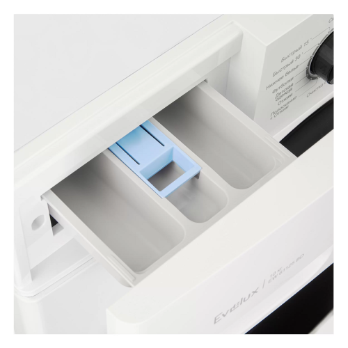 Отдельностоящая стиральная машина EVELUX, загрузка 10 кг, 1200 об/мин, электронное управление, дисплей, 