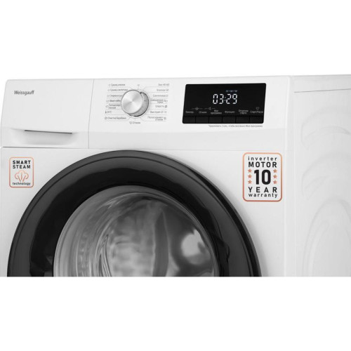 Стиральная машина Weissgauff WMD 6148 DC Inverter Steam класс: A загр.фронтальная макс.:8кг (с сушкой) белый инвертор