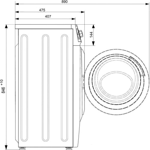 Стиральная машина Атлант СМА 60У1210-А-00 класс: A+++ загр.фронтальная макс.:6кг белый
