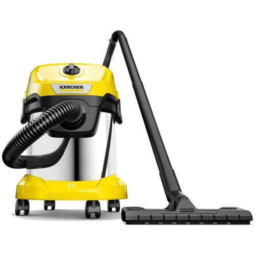Строительный пылесос Karcher WD 3 S V-15/4/20 1000Вт (уборка: сухая/сбор воды) желтый Строительный пылесос Karcher WD 3 S V-15/4/20 1000Вт (уборка: сухая/сбор воды) желтый