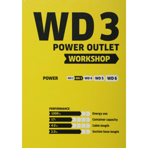 Строительный пылесос Karcher WD 3 P V-17/4/20 Workshop 1000Вт (уборка: сухая/сбор воды/выдув) желтый Строительный пылесос Karcher WD 3 P V-17/4/20 Workshop 1000Вт (уборка: сухая/сбор воды/выдув) желтый