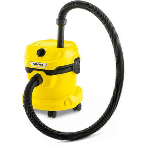 Строительный пылесос Karcher WD 2 Plus V-12/6/18/C Home 1000Вт (уборка: сухая/сбор воды) желтый
