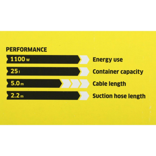 Строительный пылесос Karcher WD 5 S V-25/5/22 1100Вт (уборка: сухая/сбор воды) желтый